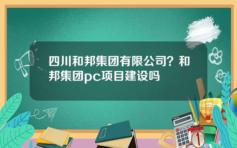 四川和邦集团有限公司？和邦集团pc项目建设吗