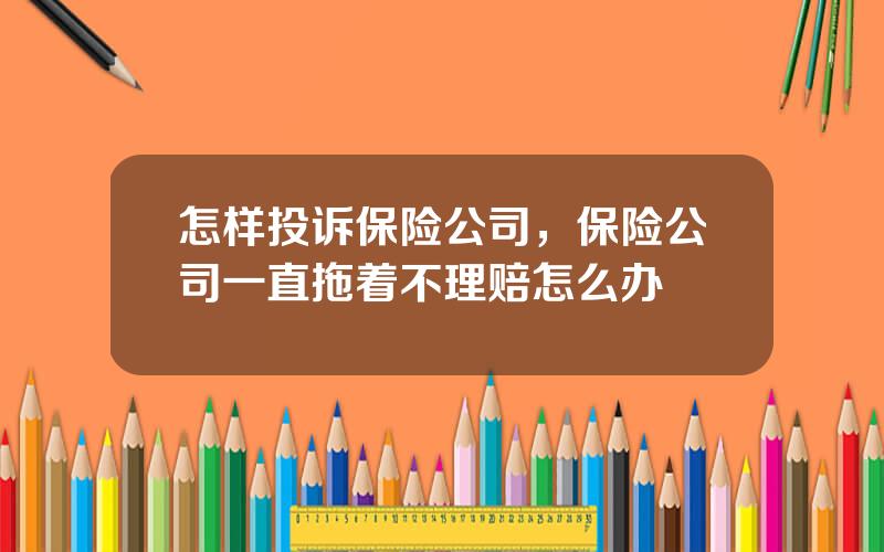 怎样投诉保险公司，保险公司一直拖着不理赔怎么办