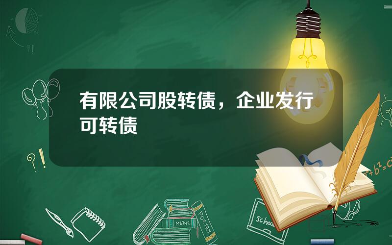 有限公司股转债，企业发行可转债